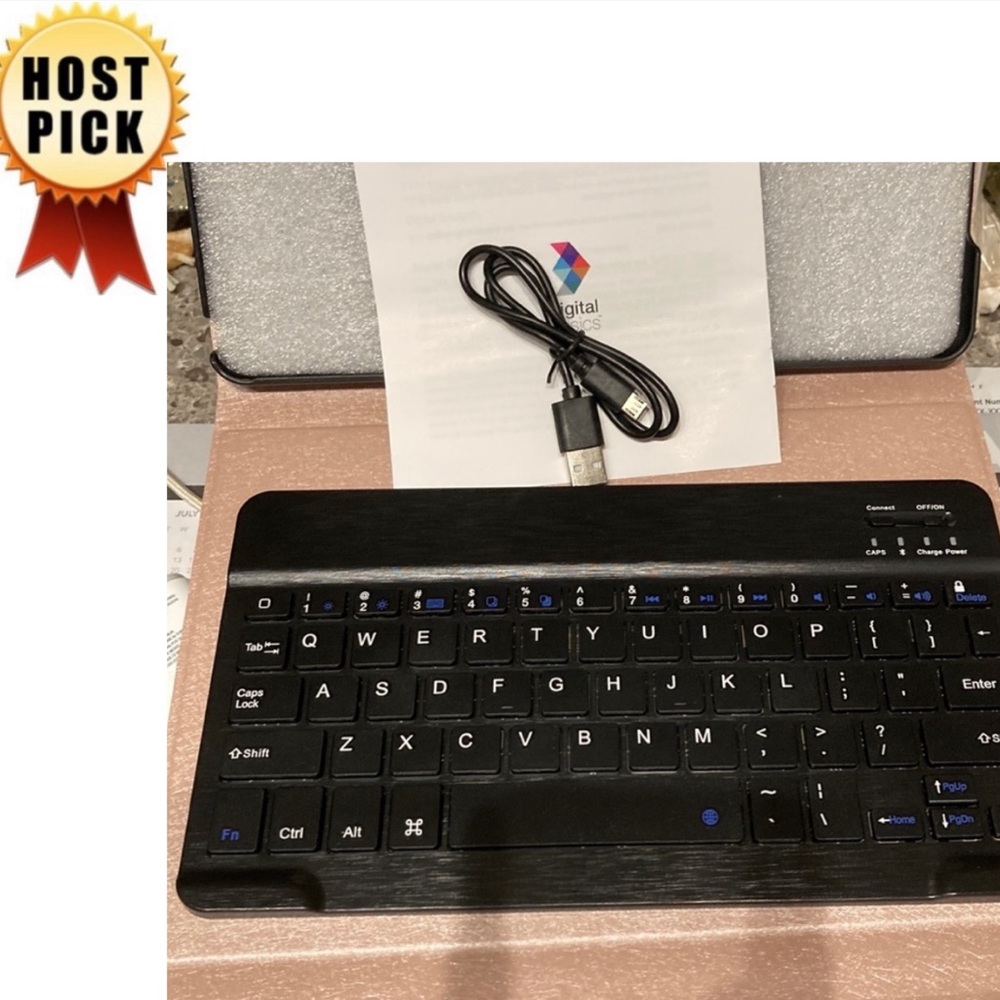 air exec Bluetooth Keyboard with Case IPad fits 10.2 iPad Rose Gold NIB